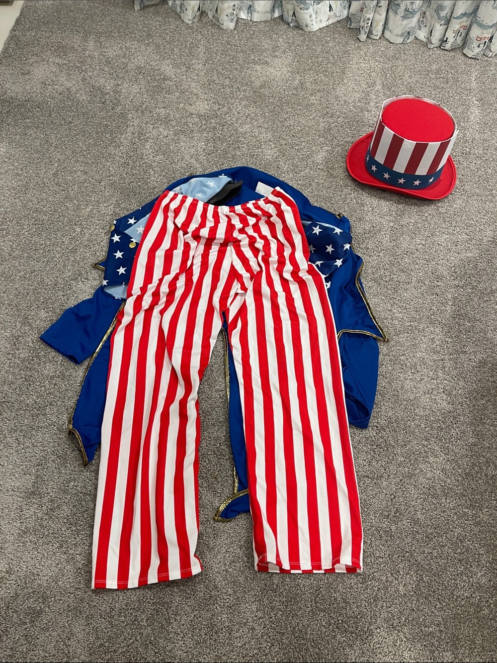 California Costumes Men’s Deluxe Uncle Sam Costume - Red, White & Blue - Picture 9 of 9